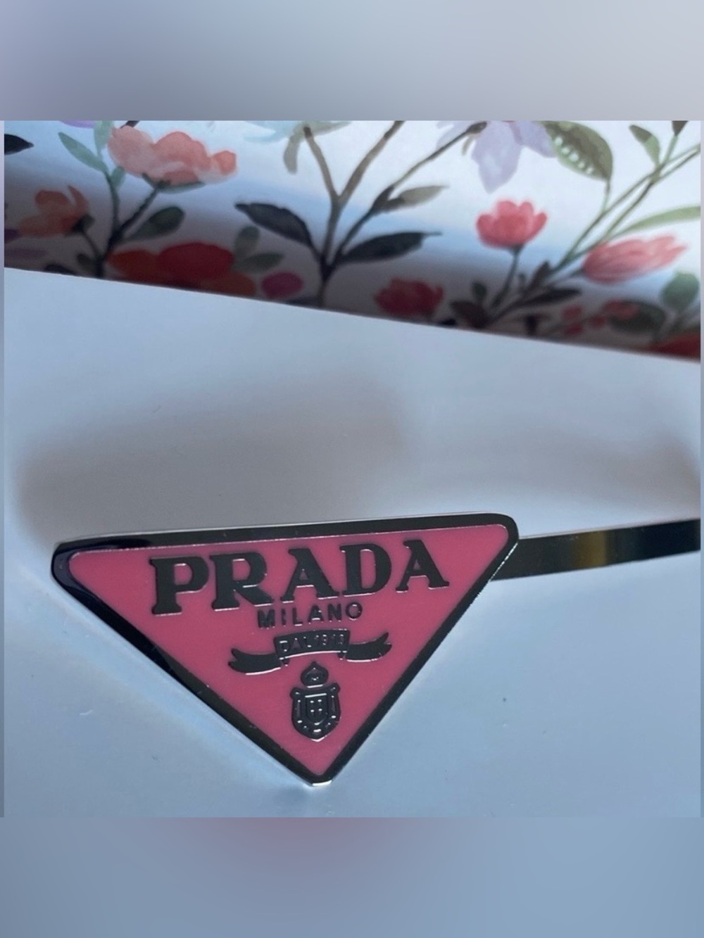 Prada Pink and Silver Triangle
Hair Clips - Picture 2 of 5